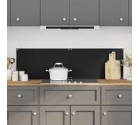 vidaXL Dosserets de cuisine 2 pcs noir 70x40 cm verre trempé