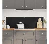 vidaXL Dosserets de cuisine 2 pcs noir 70x50 cm verre trempé