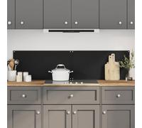 vidaXL Dosserets de cuisine 2 pcs noir 80x60 cm verre trempé