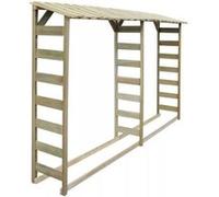 vidaXL Abri de stockage double pour bois 300 x 44 x 176 cm Pin imprégné