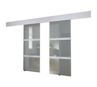 vidaXL Double porte coulissante en verre