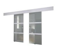 vidaXL Double porte coulissante en verre