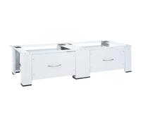 Socle Machine à Laver Étagère Coulissante Blanc Support de Lave-linge vidaXL