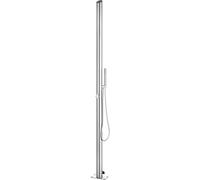 vidaXL Douche de jardin 220 cm acier inoxydable