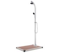 Douche de jardin - vidaXL - 220 cm - Aluminium - Acier inoxydable - WPC