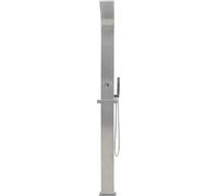 vidaXL Douche de jardin en acier inoxydable Courbe