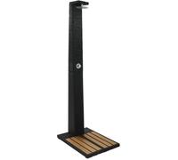 vidaXL Douche de jardin Résiné tressée WPC