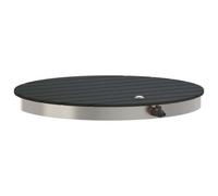 vidaXL Douche de sol de jardin WPC et acier inoxydable 201, douche réglable, design antidérapant, style jardin, portable, salle de bain extérieure, amusante et compacte
