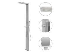 vidaXL Douche d'extérieur Acier inoxydable Carré