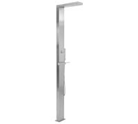 vidaXL Douche d'Extérieur Jardin Multifonctionnel Colonne de Douche Extérieur Patio Douchette Acier Inoxydable Carré Argenté