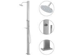 vidaXL Douche d'extérieur Acier inoxydable Droit
