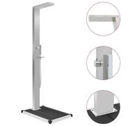 vidaXL Douche d'Extérieur avec receveur de douche WPC Acier inoxydable