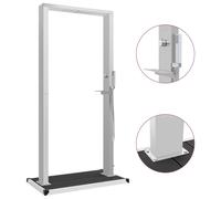 vidaXL Douche d'extérieur avec receveur WPC Acier inoxydable