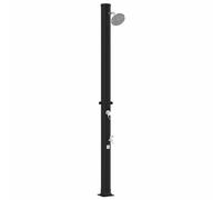 vidaXL Douche solaire avec pommeau de douche et robinet Noir