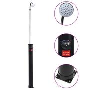 vidaXL Douche solaire de jardin Noir 215 cm 8 L