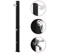 vidaXL Douche solaire d'extérieur avec pomme de douche et robinet 35 L