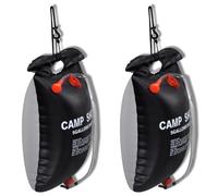 vidaXL Douche solaire d'extérieur de camping 20 L 2 pcs