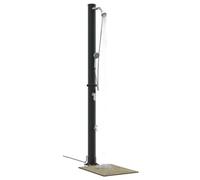 Douche solaire extérieure - vidaXL - Noir - PVC et Aluminium - 217 cm - Tête rotative - Énergie solaire