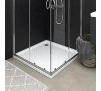 vidaXL Receveur de douche avec picots 80x80x4 cm Blanc ABS