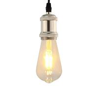 vidaXL Douilles de lampe 2 pcs nickel satiné E27