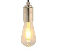 vidaXL Douilles de lampe 2 pcs nickel satiné E27