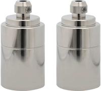 vidaXL Douilles de lampe 2 pcs. nickel satiné E27