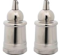 vidaXL Douilles de lampe 2 pcs. nickel satiné E27