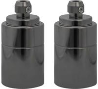 vidaXL Douilles de lampe 2 pcs. Noir brillant E27