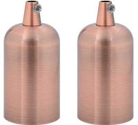 vidaXL Douilles de lampe 2 pcs. Rouge-bronze E27