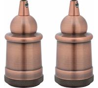 vidaXL Douilles de lampe 2 pcs. Rouge-bronze E27