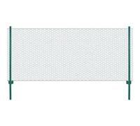 vidaXL Clôture en grillage métallique 144603 avec poteaux acier 25x0,5m vert pour volaille et chiots