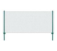 vidaXL Clôture en Grillage Métallique avec Poteaux Panneau de Clôture Protection pour Chiots Volaille Jardin Cour Arrière Extérieur Acier