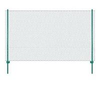 Draadgaashek met palen 25x2 m staal groen144617