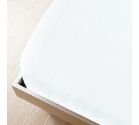 vidaXL Drap-housse Jersey Blanc 160x200 cm Coton