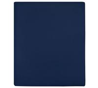 Vidaxl Drap-Housse Jersey Bleu Marine 160x200 Cm Coton