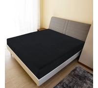 vidaXL Drap-housse Jersey Noir 140x200 cm Coton