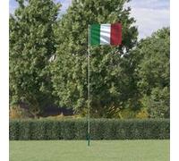 Drapeau de l'Italie et mât 5,55 m Aluminium 3147127