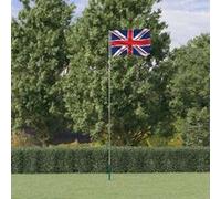 Drapeau du Royaume-Uni et mât 5,55 m Aluminium 3147140