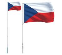Vlag met vlaggenmast TsjechiÃ« 5,55 m aluminium3147139