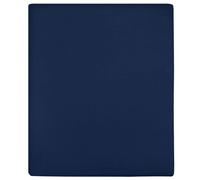 Vidaxl Draps-Housses Jersey 2 Pcs Bleu Marine 160x200 Cm Coton