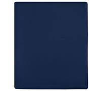 Vidaxl Draps-Housses Jersey 2 Pcs Bleu Marine 160x200 Cm Coton