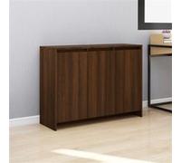vidaXL Dressoir 102x33x75 cm bewerkt hout bruin eikenkleur813016 Brun G