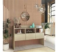 vidaXL Dressoir 105x30x70 cm bewerkt hout sonoma eikenkleurig808380 Brun G