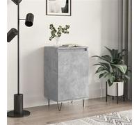 Buffet, Armoire Latérale avec Porte et 2 Compartiments, Meuble de Rangement avec Pieds Salle de Séjour, Moderne, Gris Béton Bois d'Ingénierie