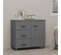 vidaXL Dressoir HAMAR 90x40x80 cm massief grenenhout donkergrijs340430 Gris G