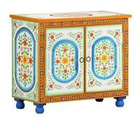 vidaXL Dressoir handgeschilderd 70x35x60 cm massief mangohout321665 Multicolore G