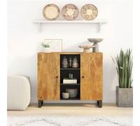 Dressoir met 2 deuren 90x33x75 cm massief mangohout352928