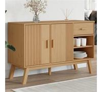 vidaXL Buffet OLDEN – Bois massif de pin, 114×43×73,5 cm – Marron – 358606