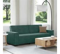 vidaXL - Canapé 3 places - Velours vert foncé 220x78x84 cm