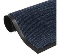 vidaXL Paillasson Rectangulaire Tapis de Sol Antidérapant Tapis de Porte Tapis d'Entrée Paillasson de Couloir Interieur Anti-poussière 40x60 cm Bleu Bleu